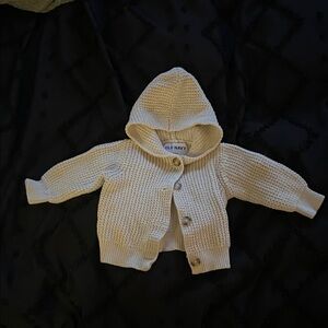 Old Navy Ivory Knit Baby Cardigan